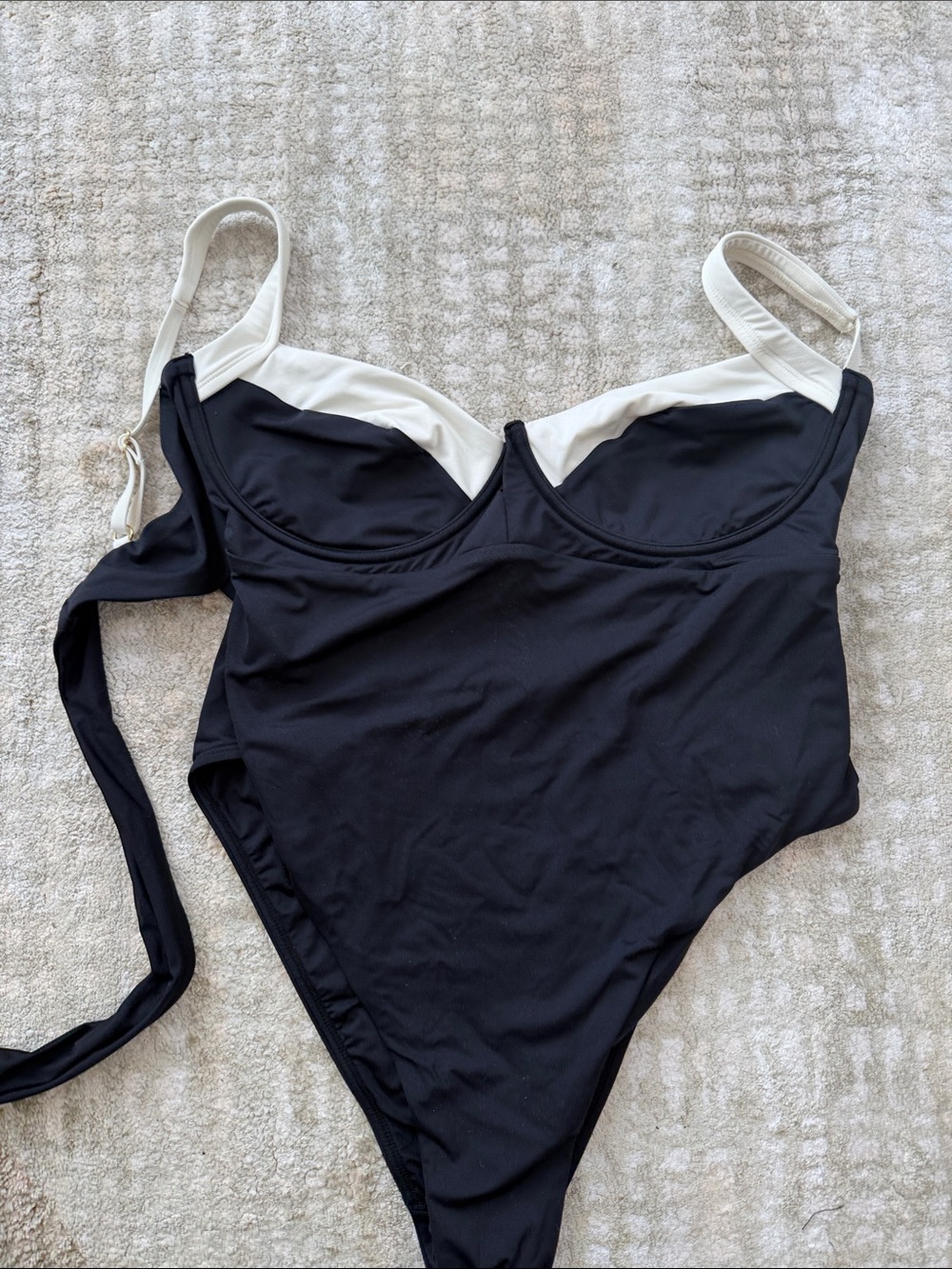 Monday Swimwear Onepiece Swimsuit Black White